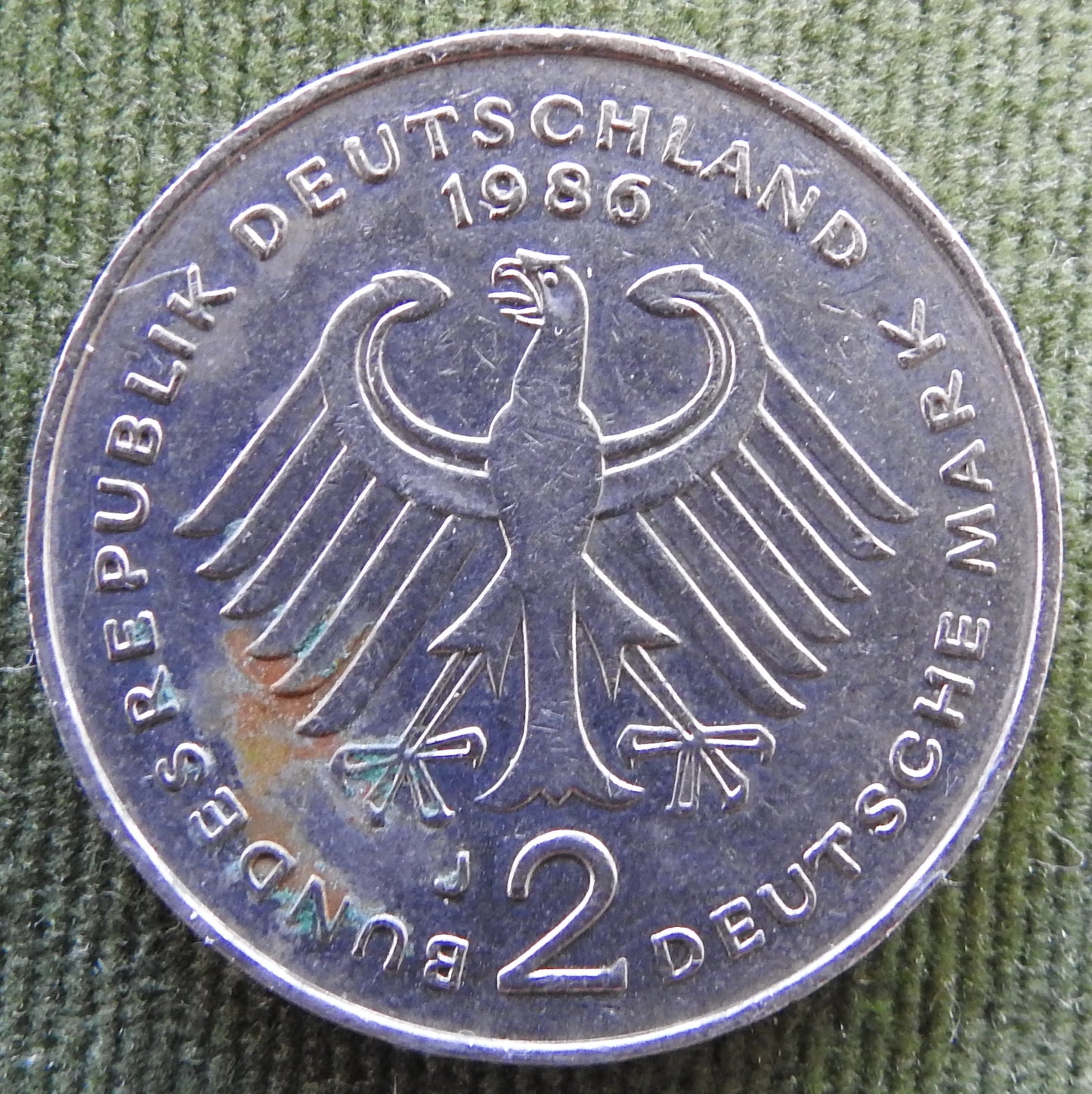 Germany 1986 J 2 Deutsche Mark Coin