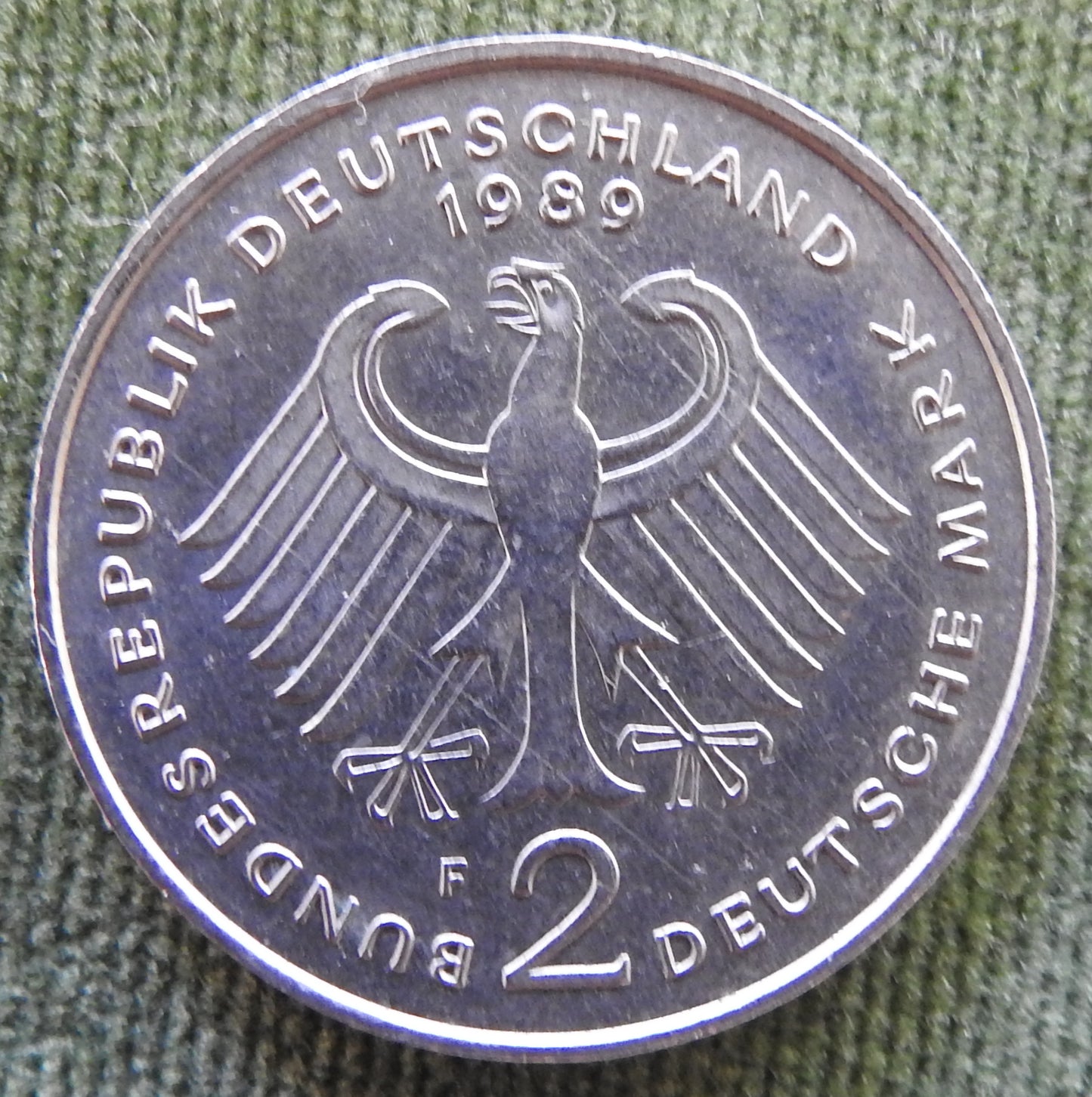Germany 1989 F 2 Deutsche Mark Coin