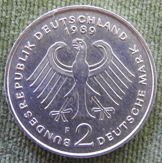 Germany 1989 F 2 Deutsche Mark Coin