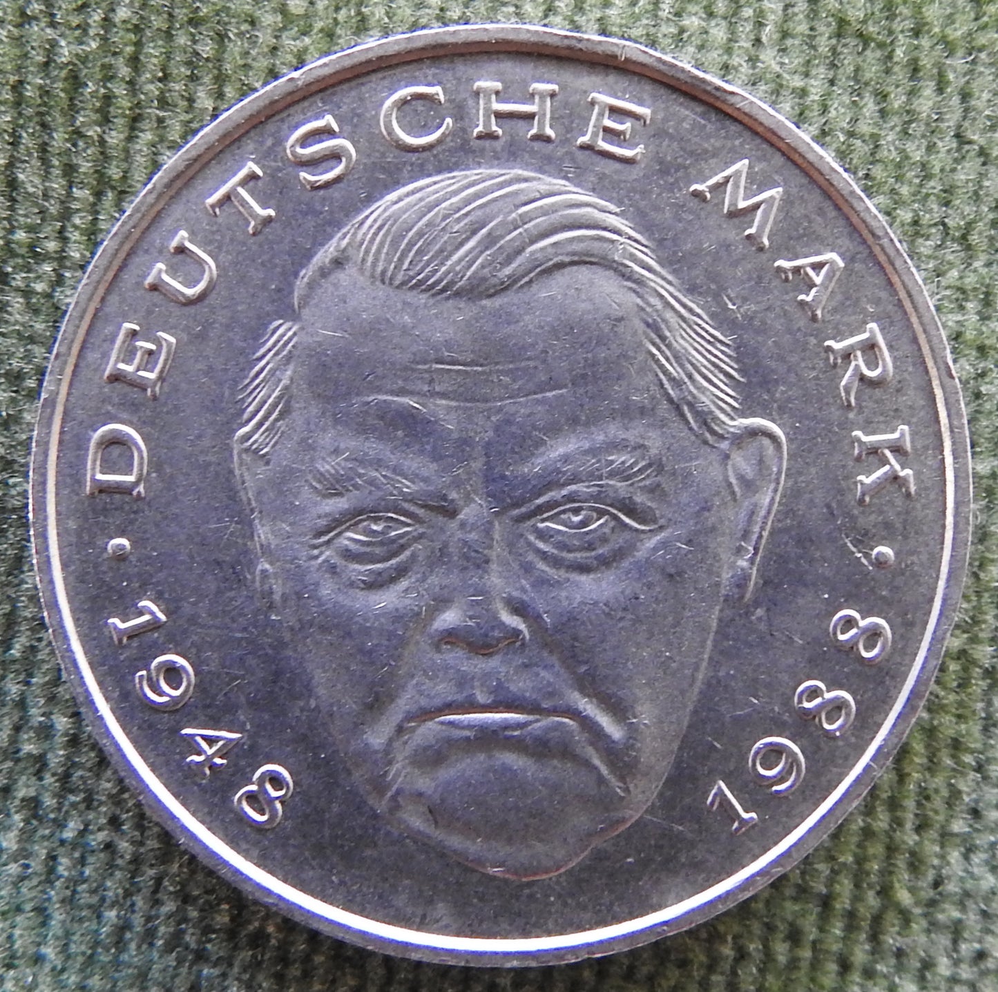 Germany 1990 J 2 Deutsche Mark Ludwig Erhard Coin - Circulated