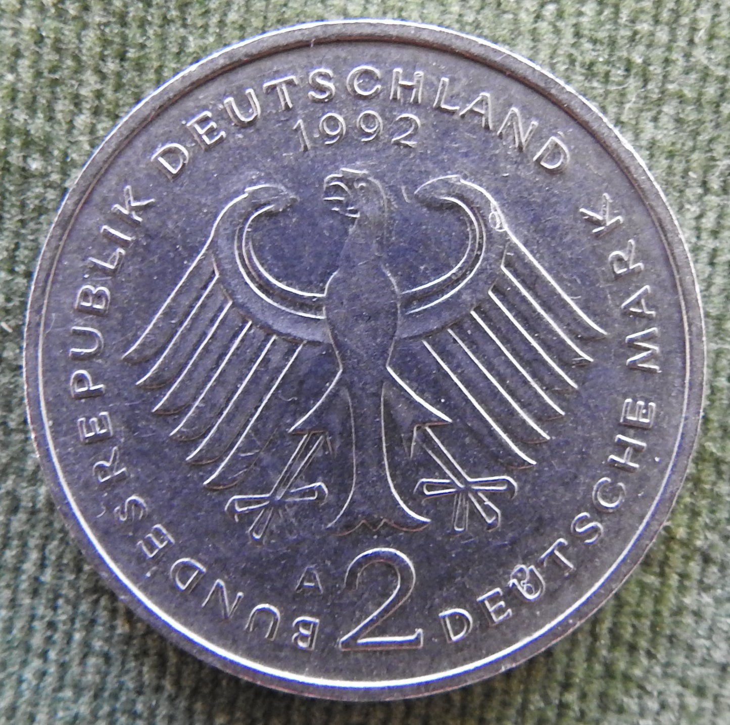 Germany 1992 A 2 Deutsche Mark Ludwig Erhard Coin - Circulated