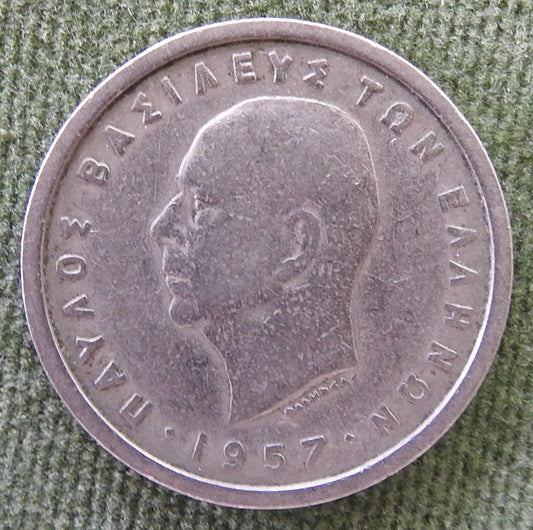 Greek 1957 2 Drachma King Paul Coin