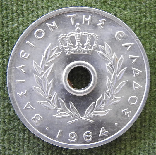 Greek 1964 10 Lepta King Paul I Coin