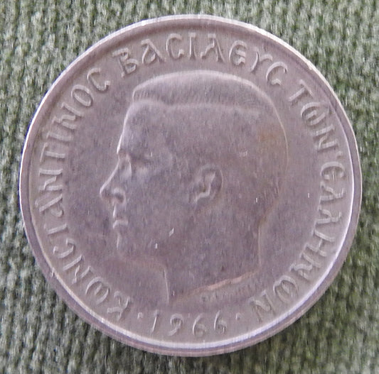 Greek 1966 1 Drachma King Constantine II Coin