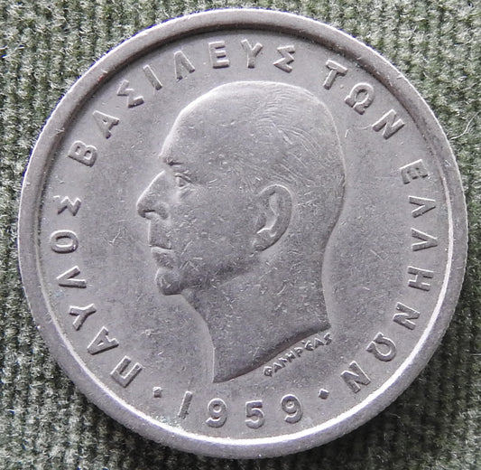 Greek 1959 2 Drachma King Paul Coin