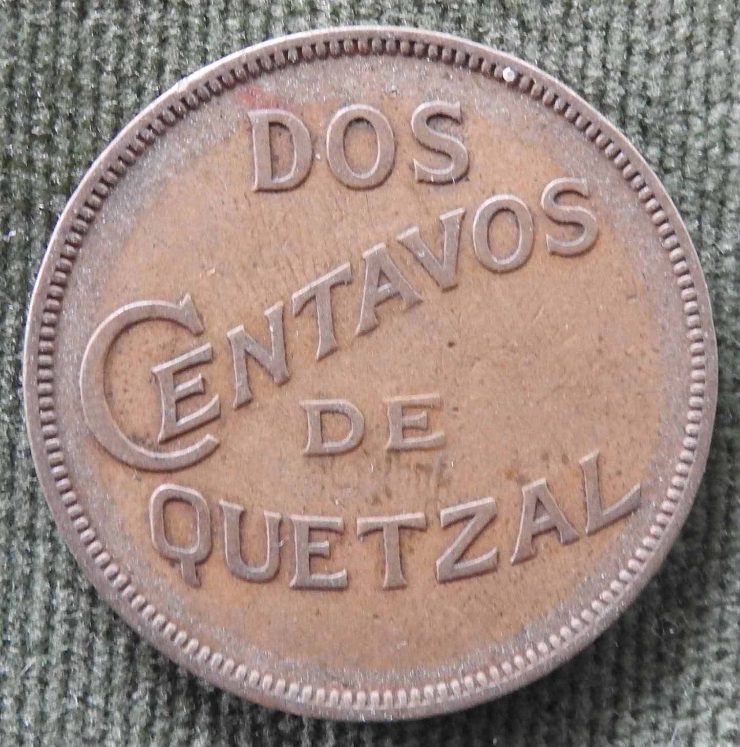 Guatemala 1932 2 Centavos Coin Coat Of Arms