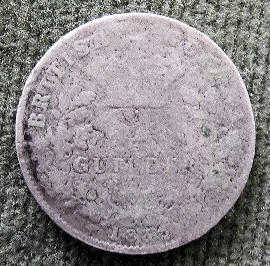 British Guyana 1836 1/4 Guilder William IV Coin Guyana