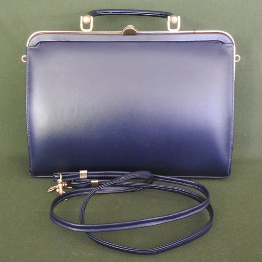 Hollywood Handbags Calf Leather Blue Handbag