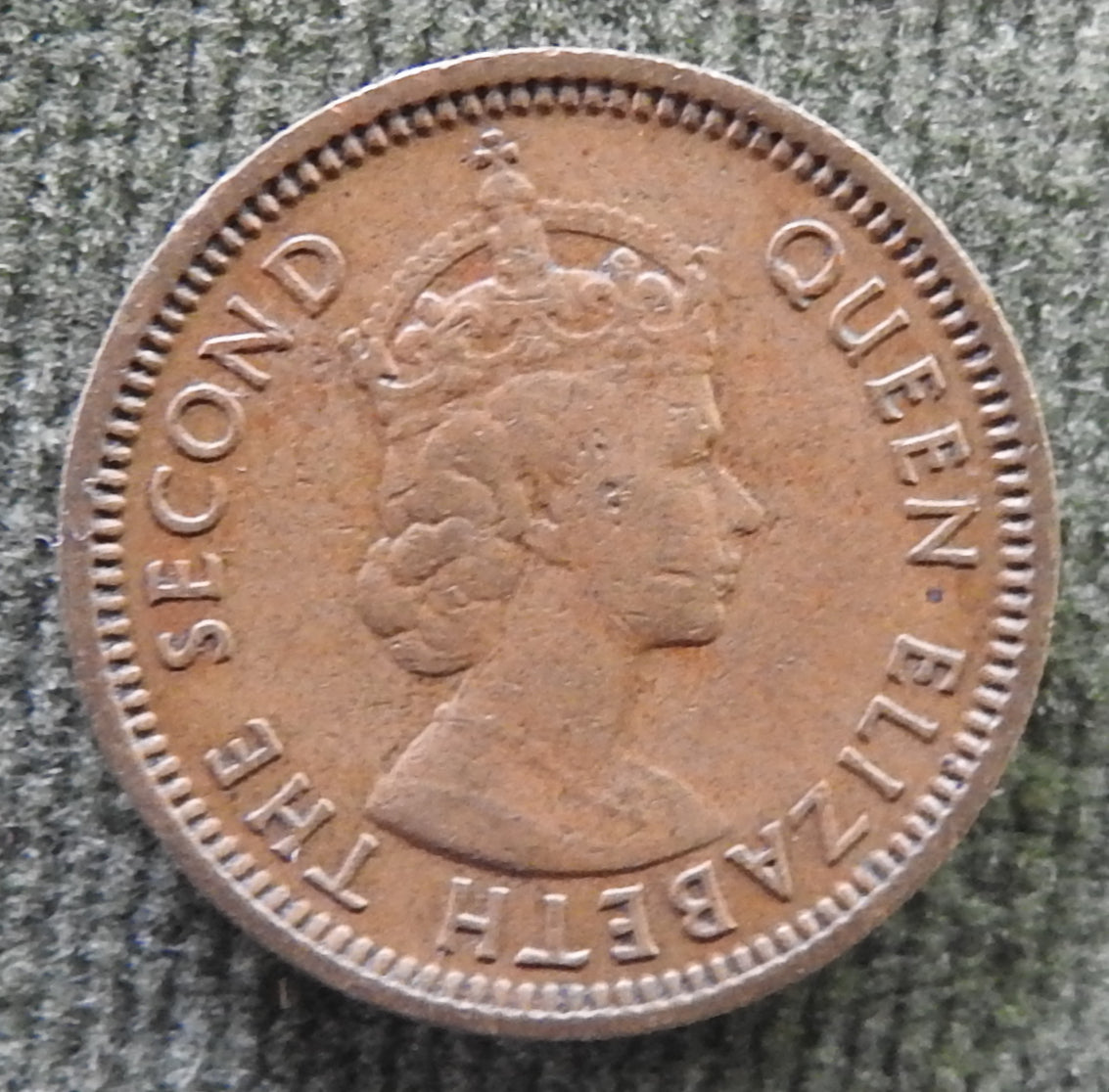 Hong Kong 1958 5 Cent Queen Elizabeth II Coin