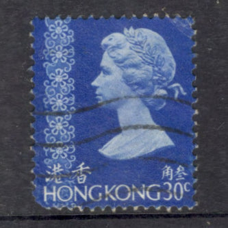 Hong Kong 1973 30 C Queen Elizabeth II Reddish Ultramarine Stamp