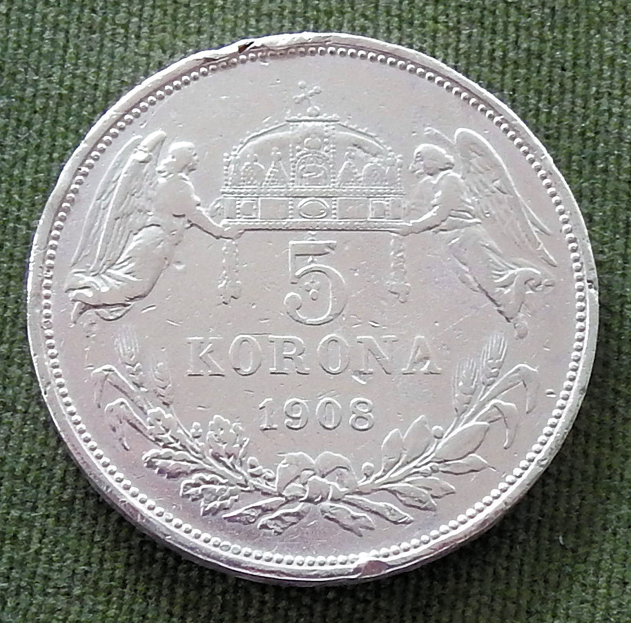 Austria 1908 5 Korona Franz Joseph I Coin