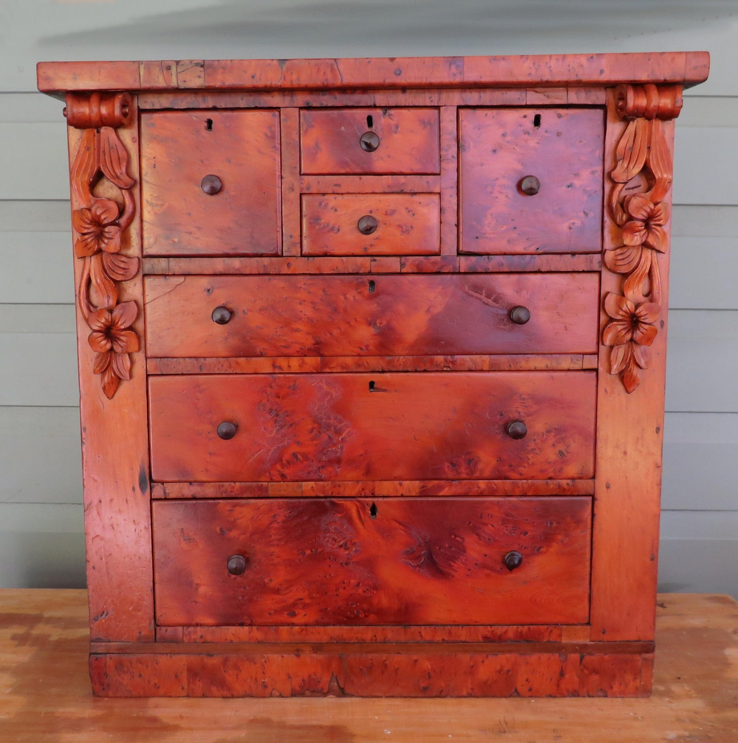 Huon Pine Miniature 7 Drawer Chest Of drawers c1865