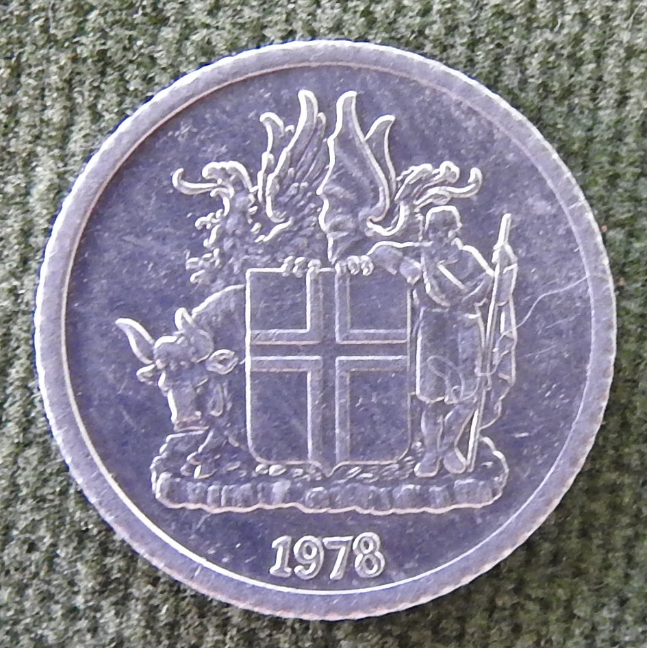Iceland 1978 1 Kroner Coin - Circulated