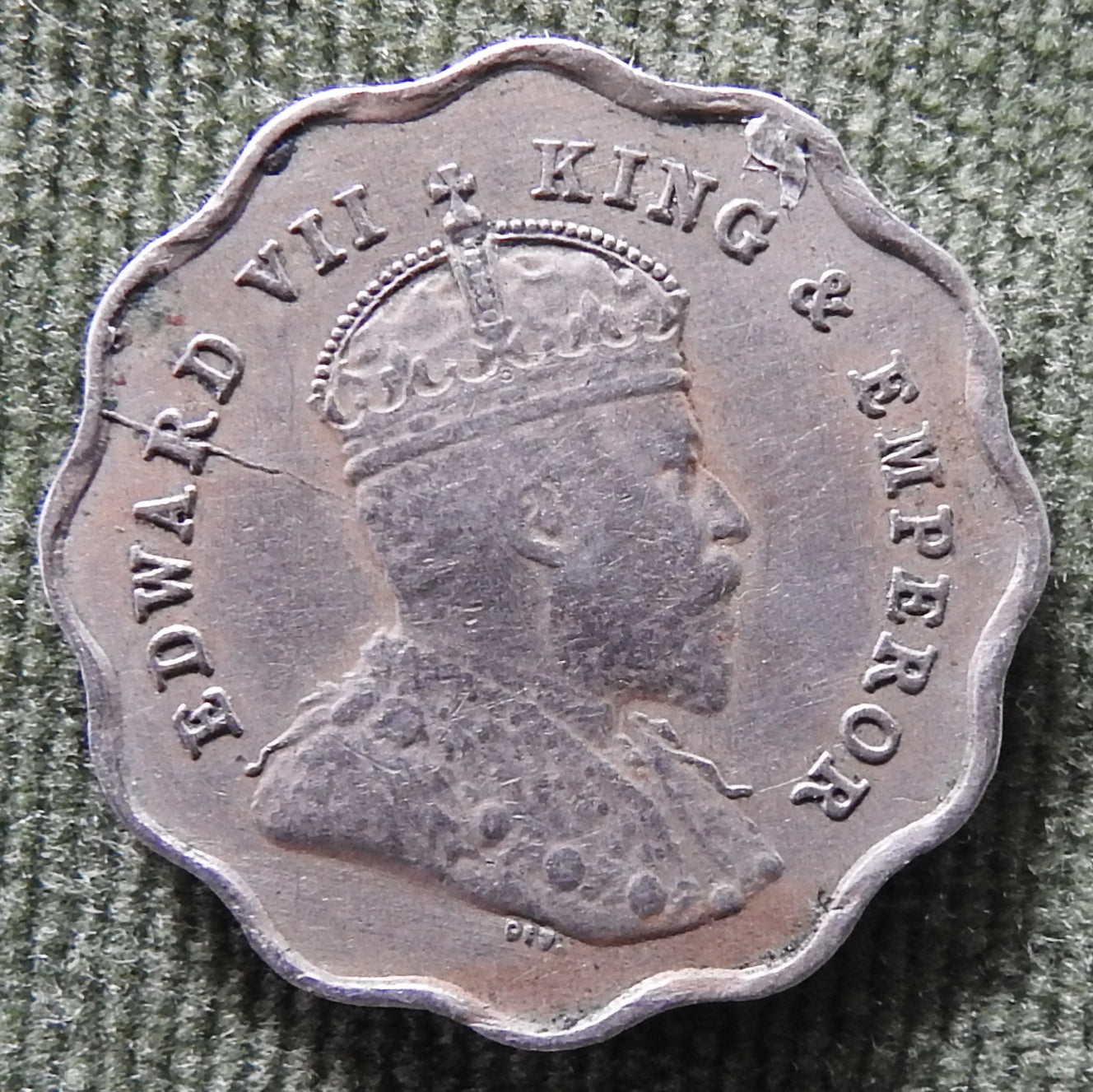 India 1907 1 One Anna Coin King Edward VII - British Rule