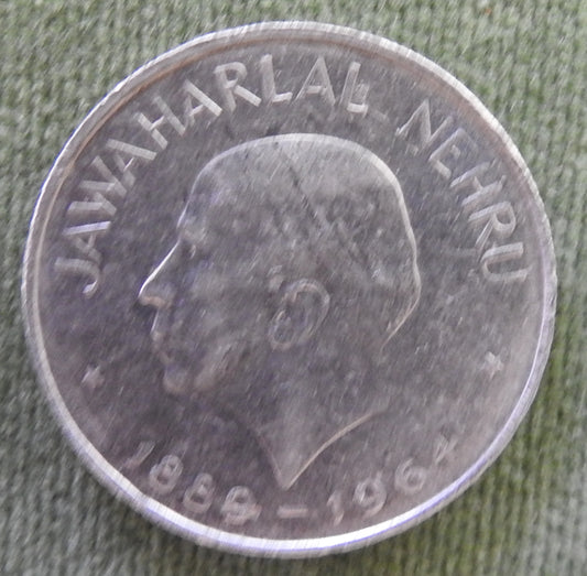 India 1964 1 Rupee Jawaharlal Nehru Coin