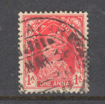 India 1937 1 Anna Carmine KGV Stamp - Fine Used & Hinged