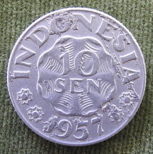 Indonesian 1957 10 Sen Coin