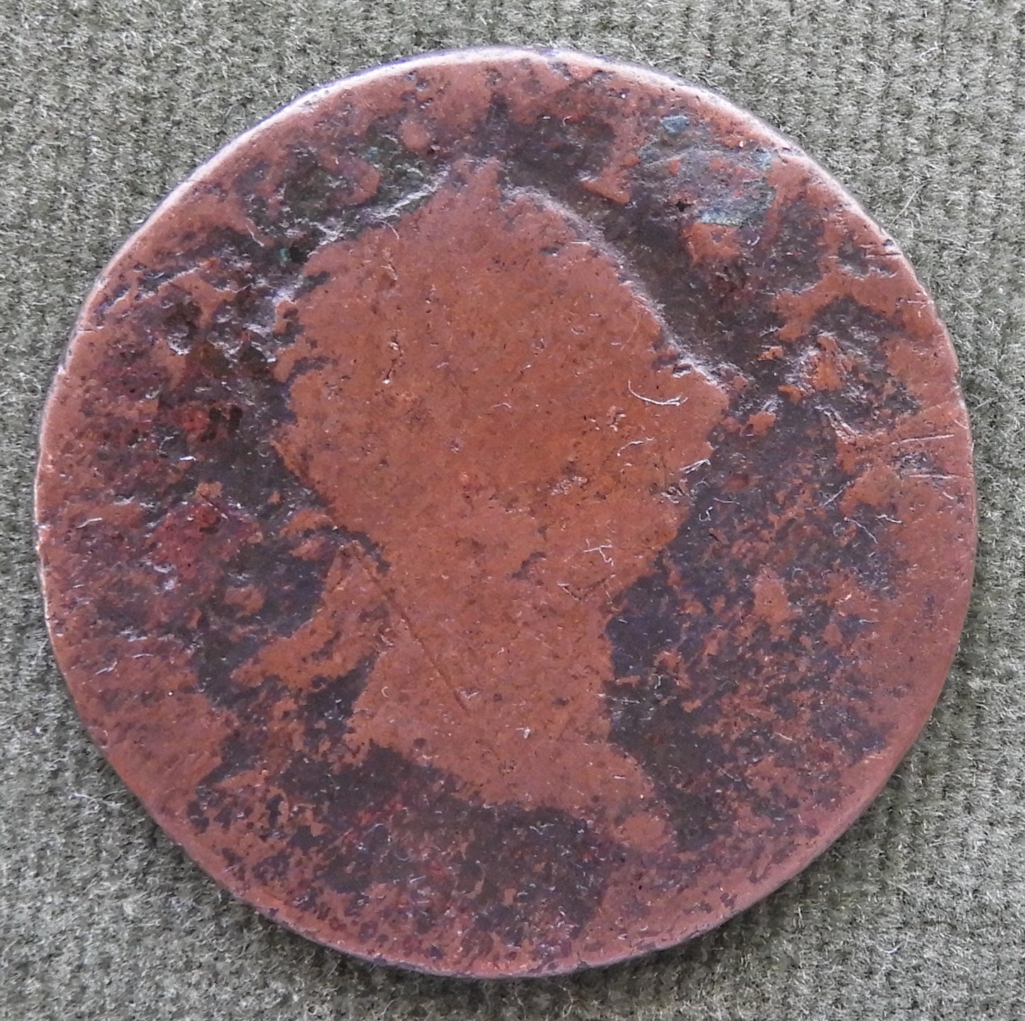 Ireland 1805 1/2p Half Penny King George III Coin - Heavily Worn