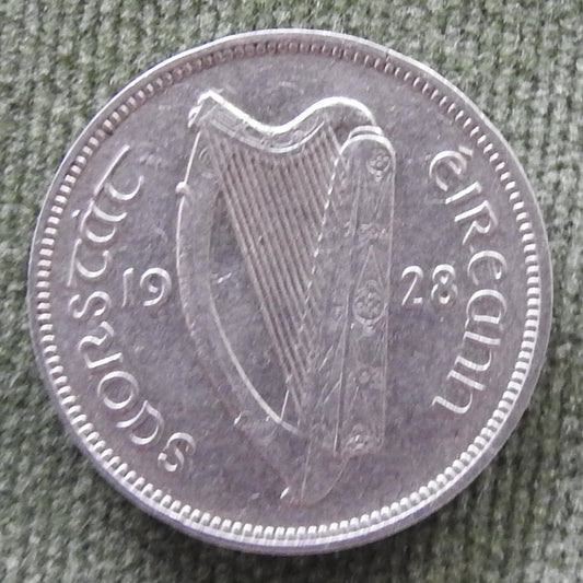 Ireland Eire 1928 6d Reul Coin