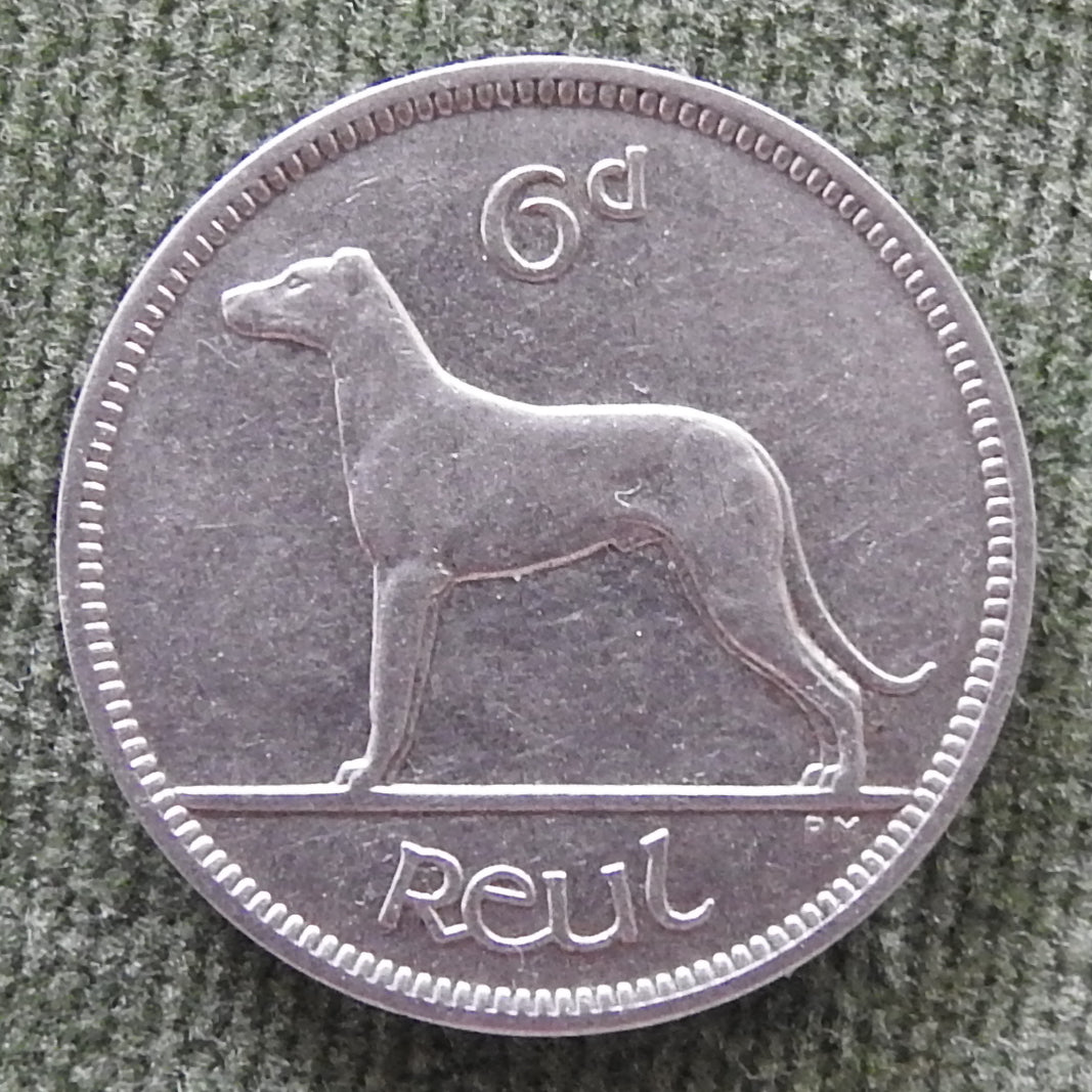 Ireland Eire 1928 6d Reul Coin