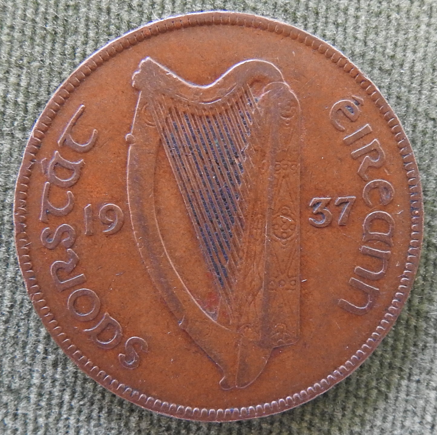 Ireland Eire 1937 1 Pingn 1d Coin