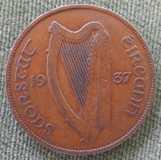 Ireland Eire 1937 1 Pingn 1d Coin