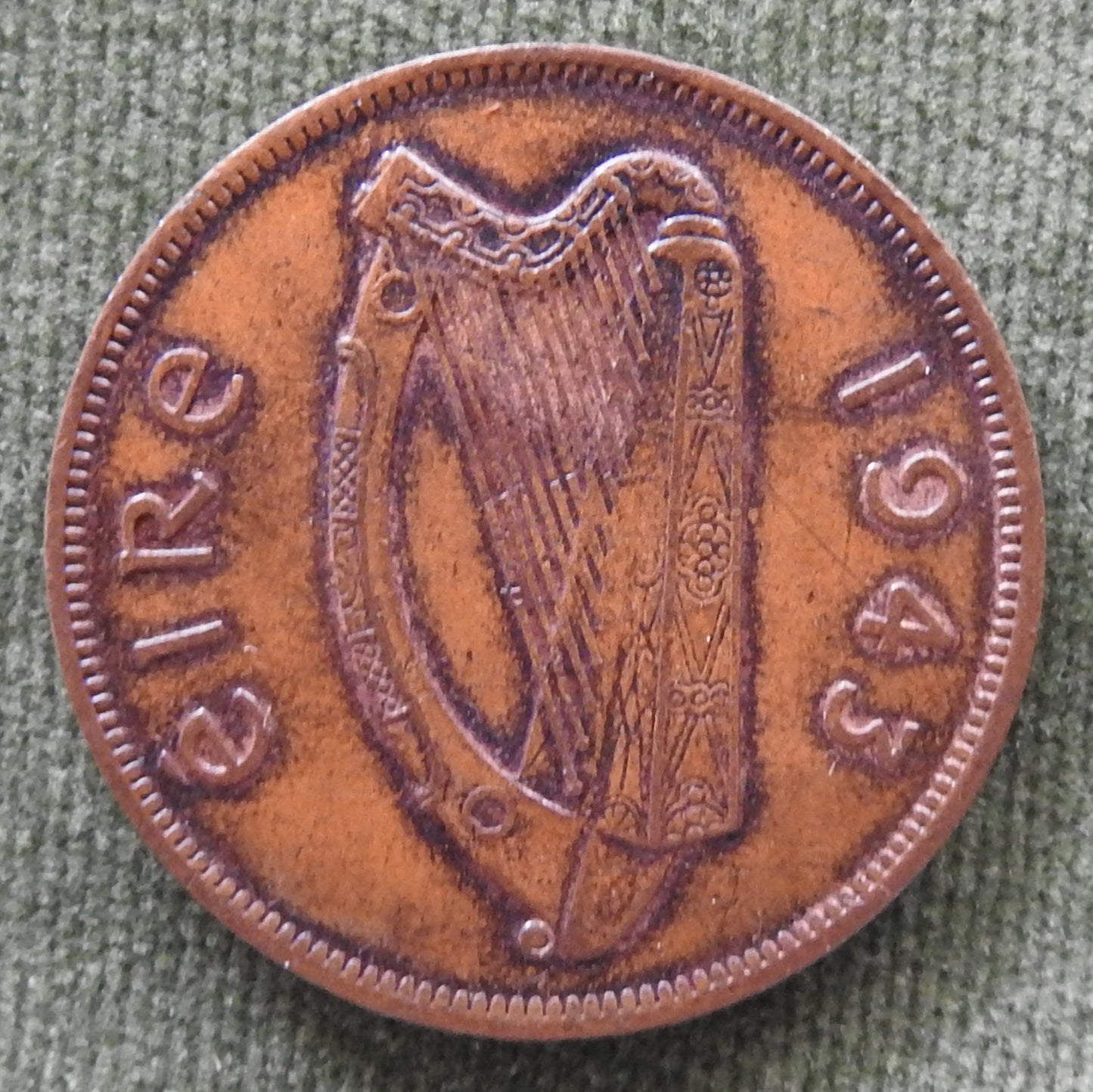Ireland Eire 1943 1 Pingn 1d Coin