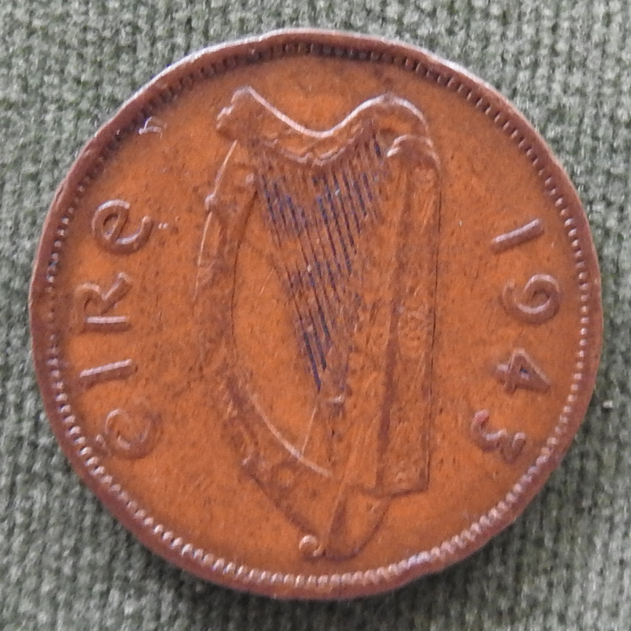 Ireland Eire 1943 Half 1/2 Penny Coin