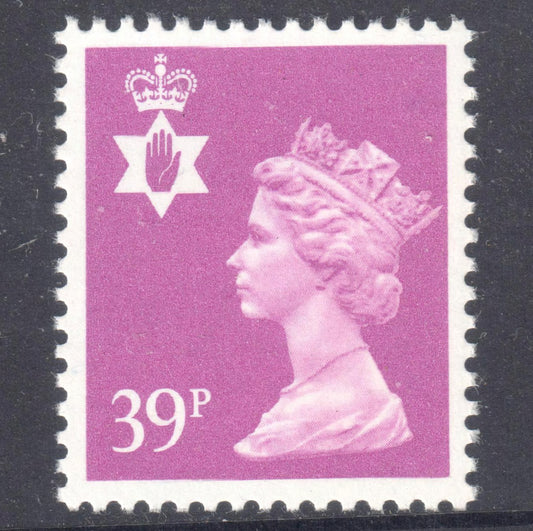 Ireland Eire 1991 39p Purple QEII Definitive - Perfin:15x14