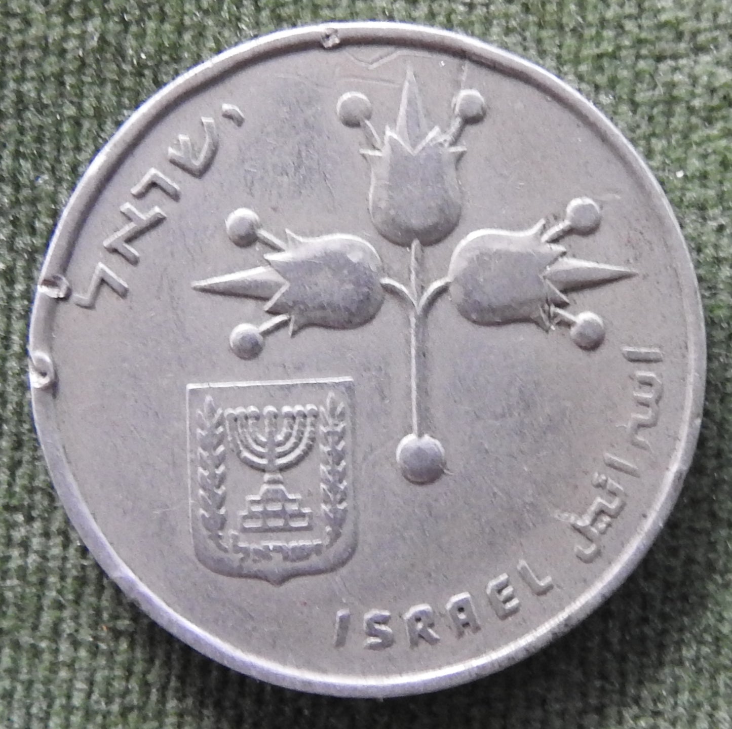 Israel 1971 1 Lira Coin Three Stylized Grenadine Fruits 5731/1971/תשל"א
