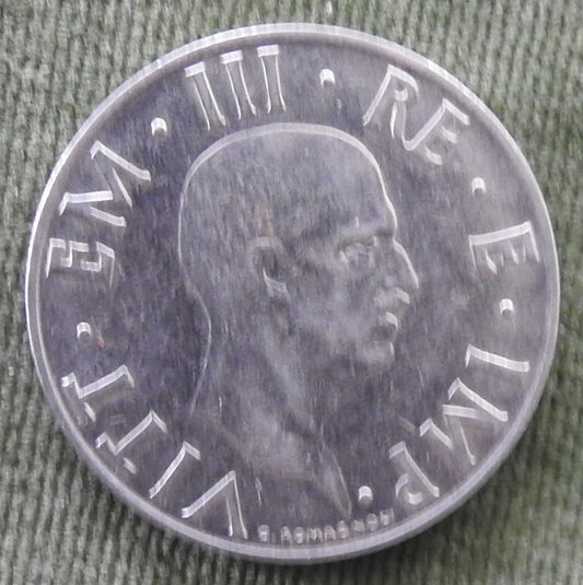 Italy 1940 2 Lire King Vittorio Emanuele III Coin - Magnetic