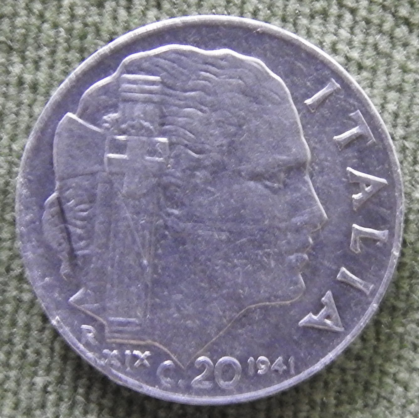 Italy 1941 20 Centesimi Coin - Vitt III