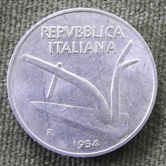 Italy 1954 10 Lira Coin - Circulated