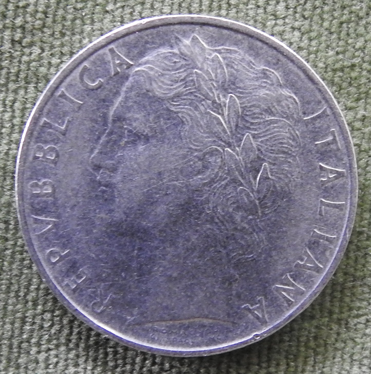 Italy 1965 100 Lire Goddess Minerva Facing Left Coin