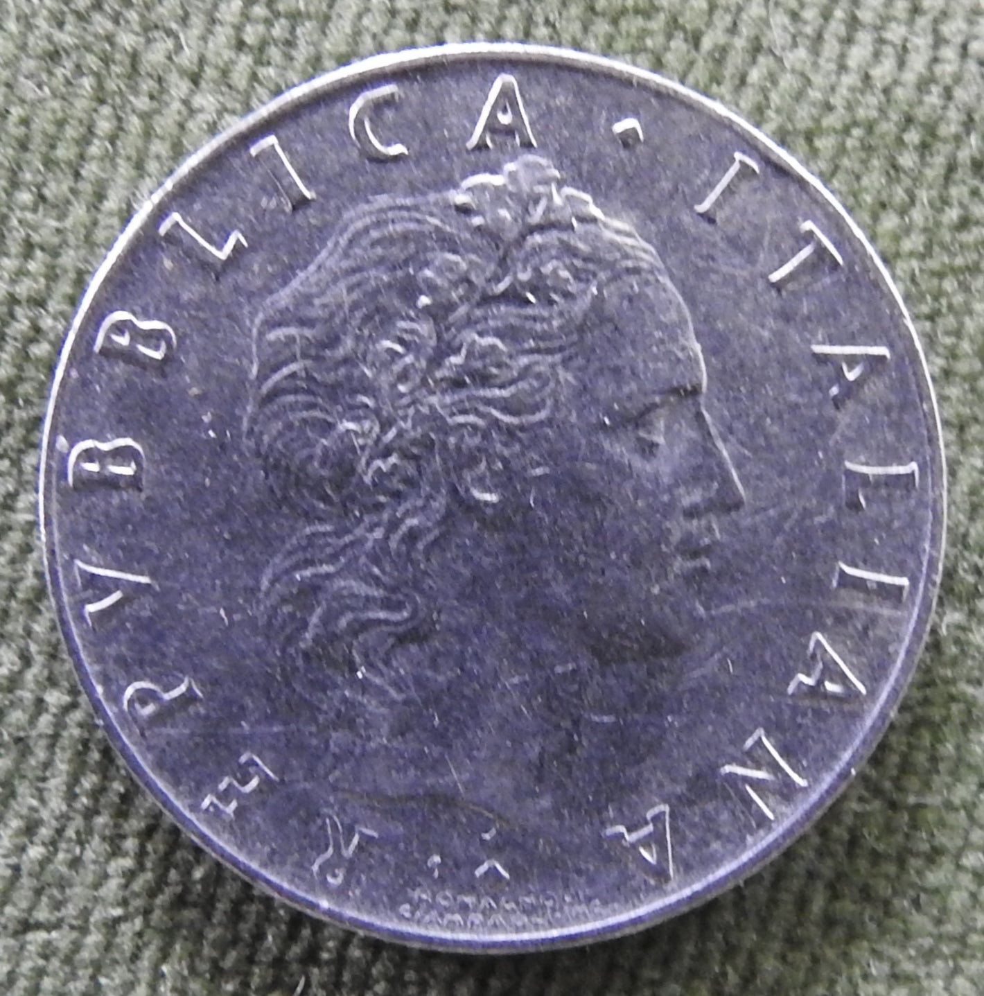 Italy 1965 50 Lire The God Vulcan Coin