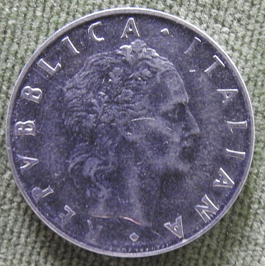 Italy 1966 50 Lira Coin The God Vulcan