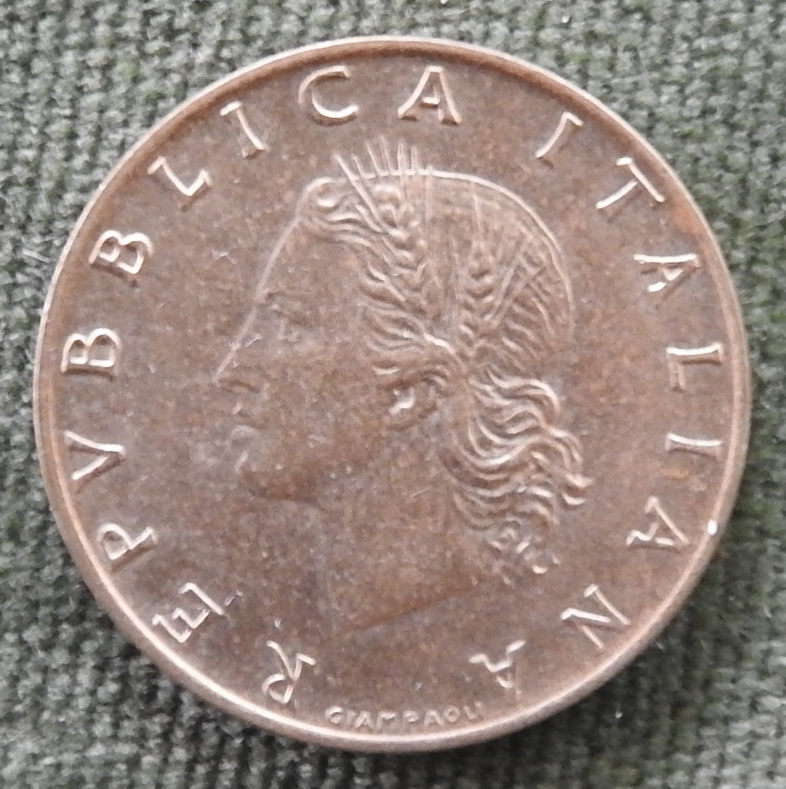 Italy 1969 20 Lire Oak Branch Coin