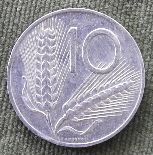 Italy 1971 10 Lire Plough Coin