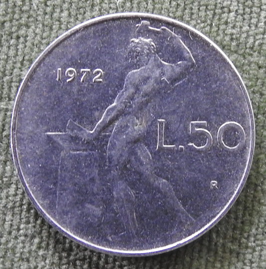 Italy 1972 50 Lira Coin - Circulated
