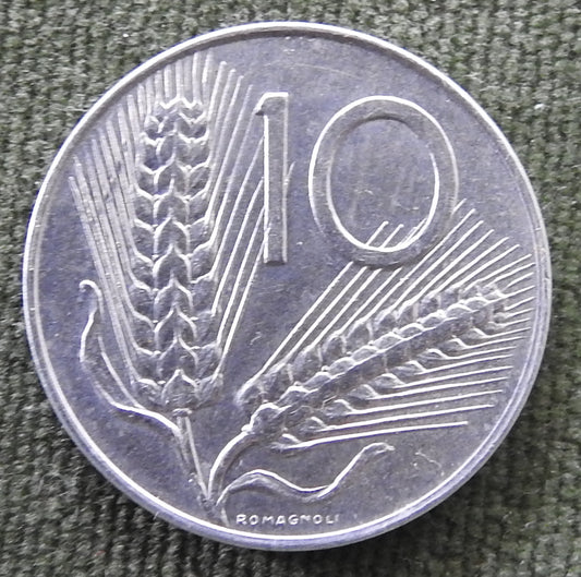 Italy 1975 10 Lire Plough Coin