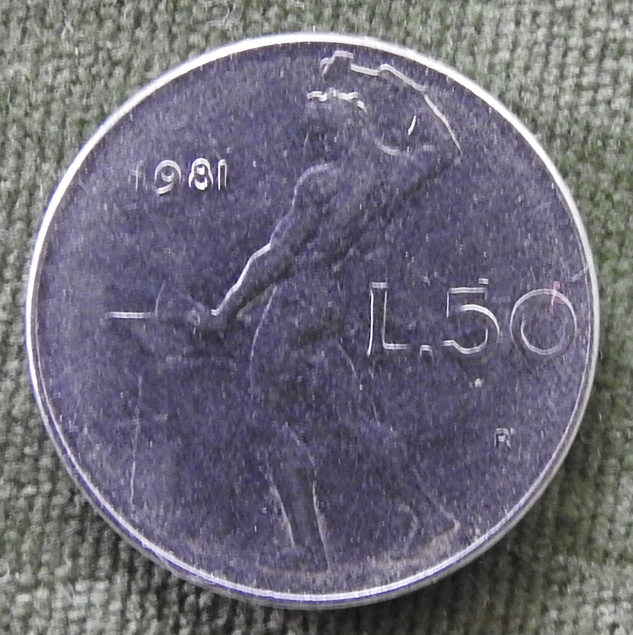 Italy 1981 50 Lire The God Vulcan Coin