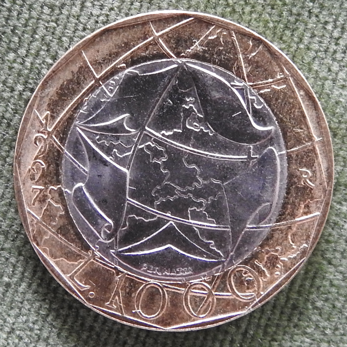 Italy 1997 1000 Lira Bi-Metal Coin