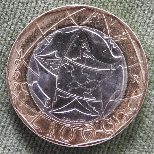 Italy 1997 1000 Lira Bi-Metal Coin