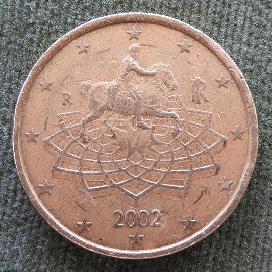Italy 2002 50 Euro Cent Coin The Equestrian Statue of Marcus Aurelius