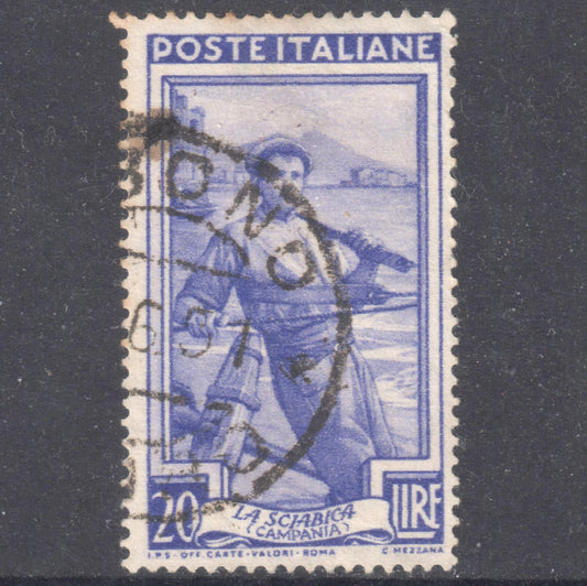 Italy Italia 1950 20 Lire Violet Italy Working Stamp - Perfin:14