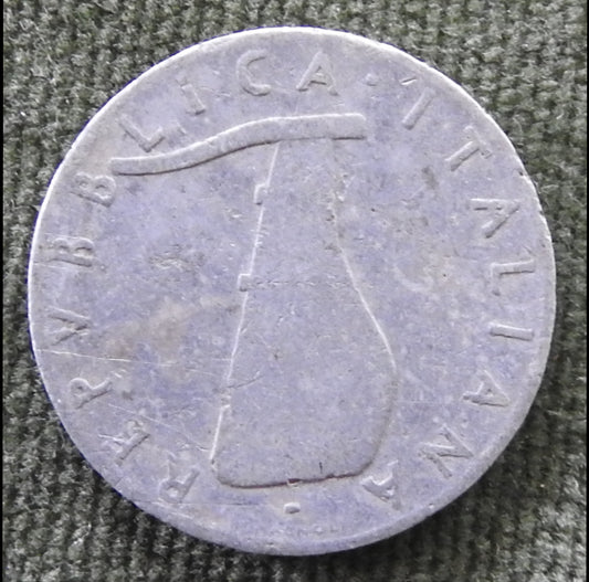 Italy 1951 5 Lire Rudder Coin