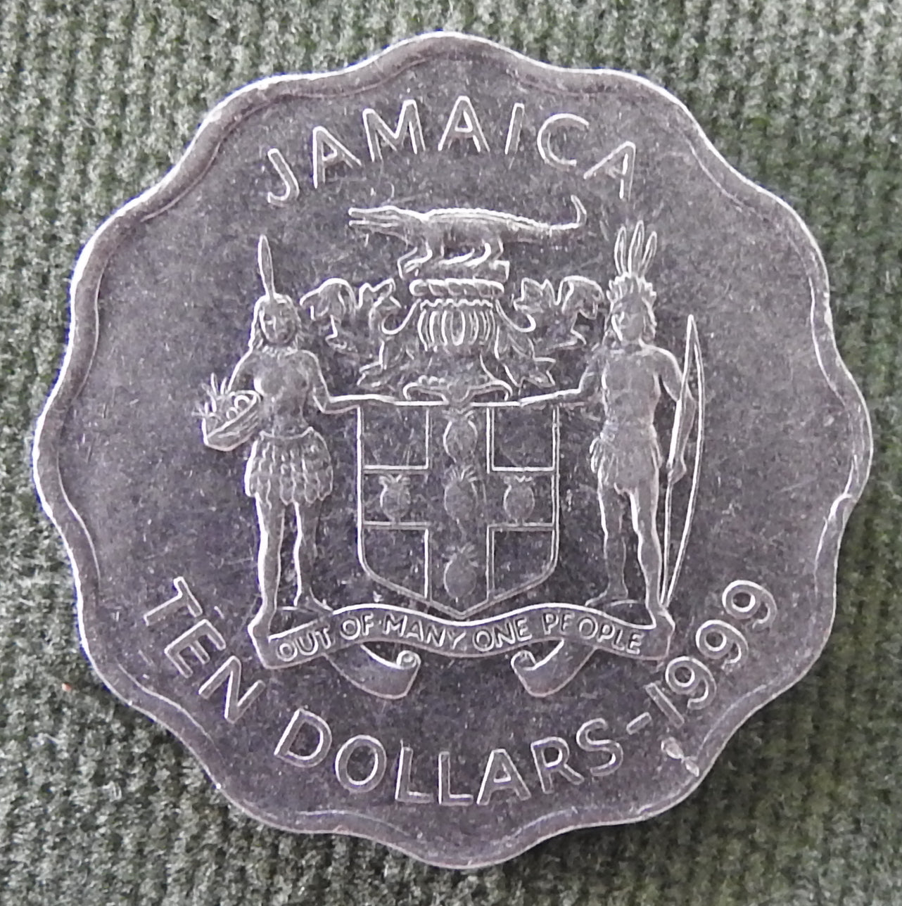 Jamaca 1999 10 Dollar Coin