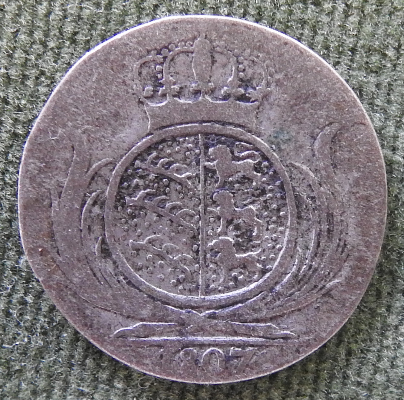 Kingdom of Wurttemberg 1807 6 Kreuzer Coin King Friedrich I