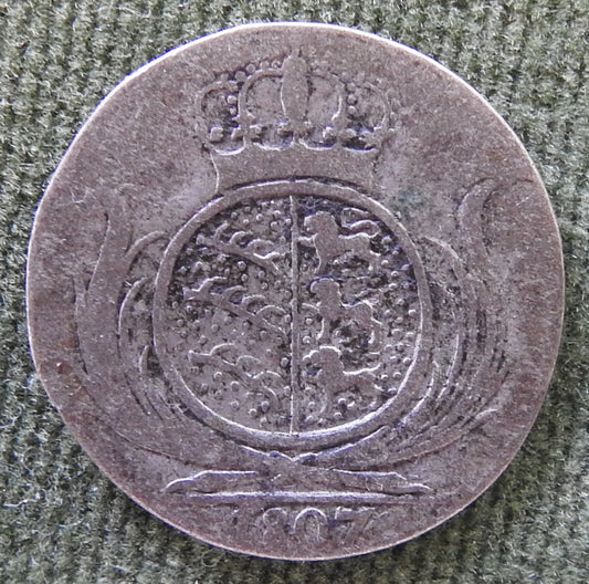 Kingdom of Wurttemberg 1807 6 Kreuzer Coin King Friedrich I