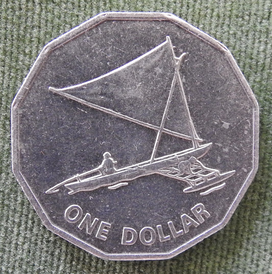 Kiribati 1979 1 Dollar Outrigger Sailboat Coin